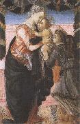 Sandro Botticelli Madonna and CHild with an Angel Spain oil painting artist